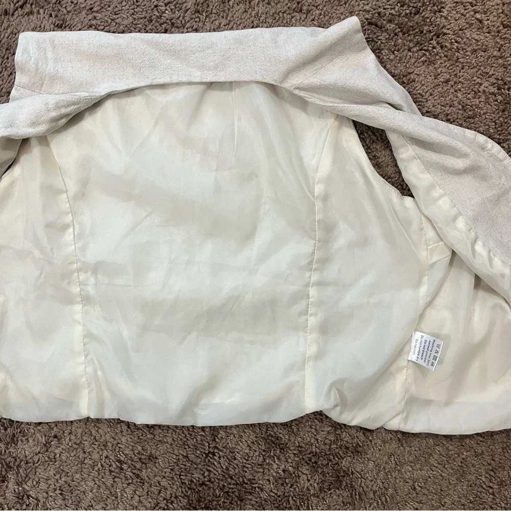 Emerson Lang Vest Button Up Natural Linen Look Boho Renaissance Faire Peasant - Picture 6 of 6